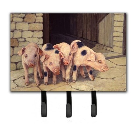 Carolines Treasures Carolines Treasures BDBA0225TH68 Pigs Piglets by Daphne Baxter Leash or Key Holder BDBA0225TH68